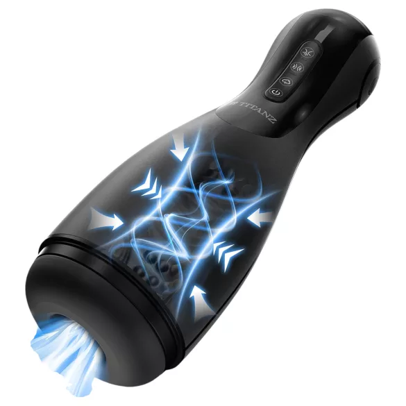 Titanz Ultimate Squeeze & Suck - masturbator automat (negru)