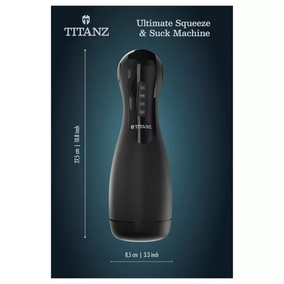 Titanz Ultimate Squeeze & Suck - masturbator automat (negru)