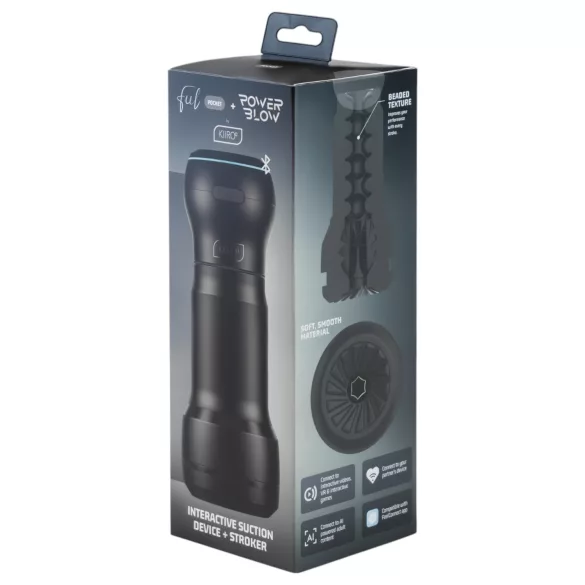 Masturbator de buzunar Kiiroo PowerBlow + Feel Pocket (negru)