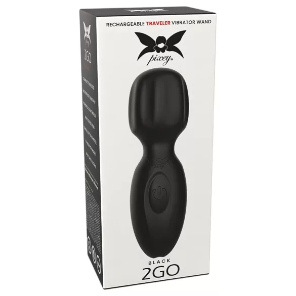Pixey 2GO - mini vibrator de masaj cu acumulator (negru)
