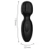 Pixey 2GO - mini vibrator de masaj cu acumulator (negru)