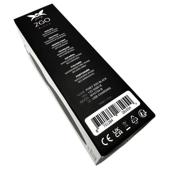 Pixey 2GO - mini vibrator de masaj cu acumulator (negru)