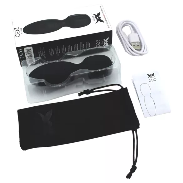 Pixey 2GO - mini vibrator de masaj cu acumulator (negru)