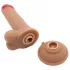 Kiotos Cox Power - dildo vibrator cu funcție de ejaculare și telecomandă (culoare naturală)