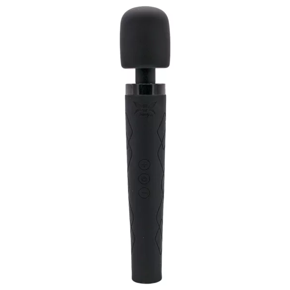 Pixey Deluxe Black Velvet - vibrator tip baghetă M (negru)