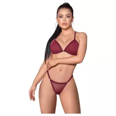 Zôf Nina - set de sutien transparent și tanga (roșu)