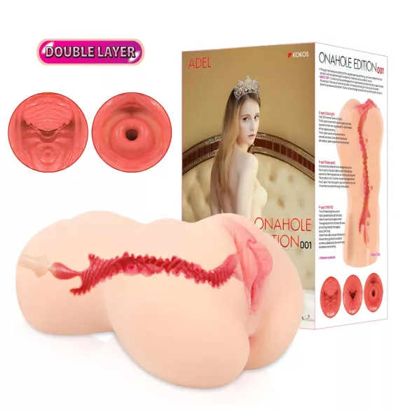Kokos Onahole 001 XL - masturbator vagin realist (culoare naturală)