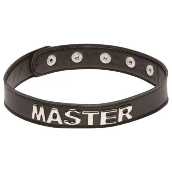 X-Play Master - guler BDSM reglabil - piele neagră