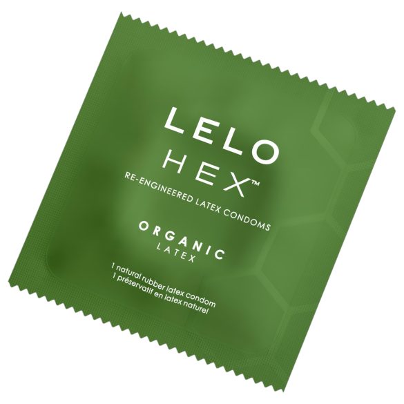 LELO Hex Organic - prezervative potență - latex natural - 3 bucăți