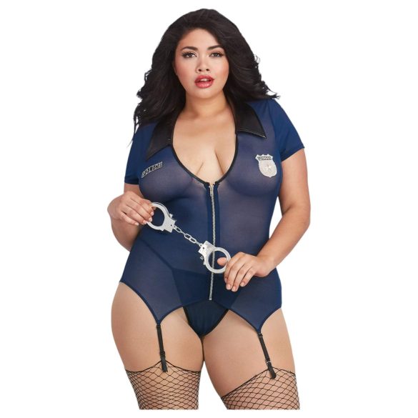 Dreamgirls Plus Size - costum polițistă (albastru)