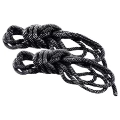 S&M - set funii bondage mătăsos - negru (2 piese)