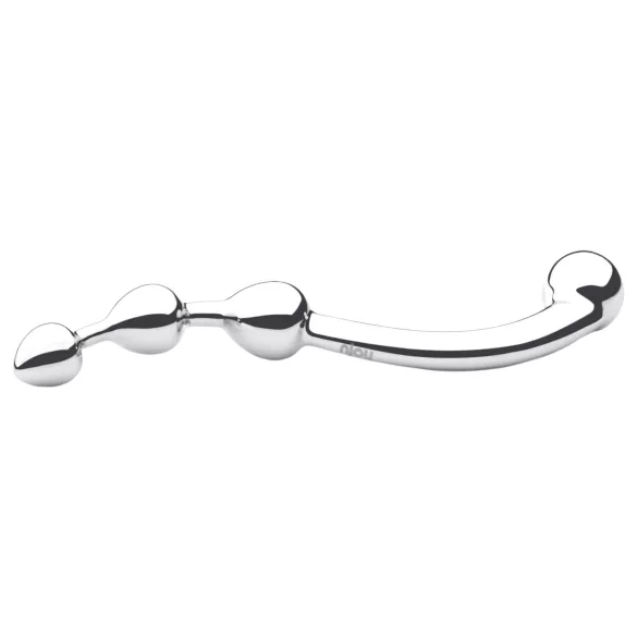 Njoy Fun Wand - dildo metalic pentru anal și punctul G - argintiu