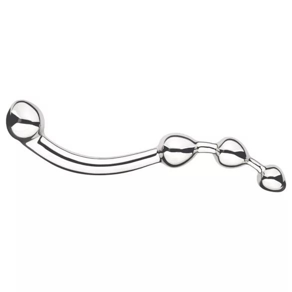 Njoy Fun Wand - dildo metalic pentru anal și punctul G - argintiu