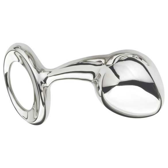 Njoy L - plug metalic anal mare (argintiu)
