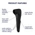 Satisfyer Men Wand - reîncărcabil, vibrator impermeabil (negru)