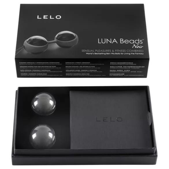 LELO Luna Noir - bile vaginale variabile - silicon negru