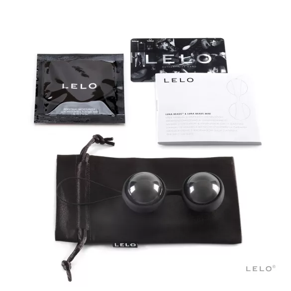 LELO Luna Noir - bile vaginale variabile - silicon negru