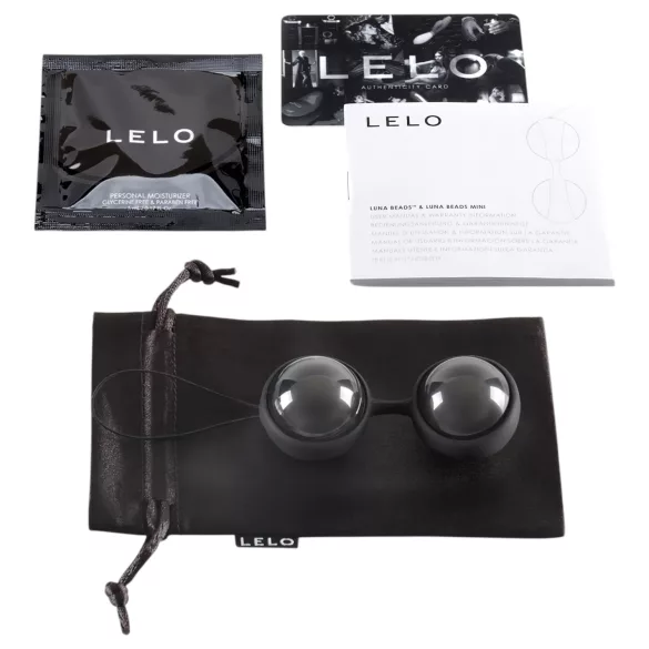 LELO Luna Noir - bile vaginale variabile - silicon negru