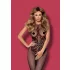 Obsessive - catsuit sexy dantelat cu guler, plasă neagră, mărime S-L