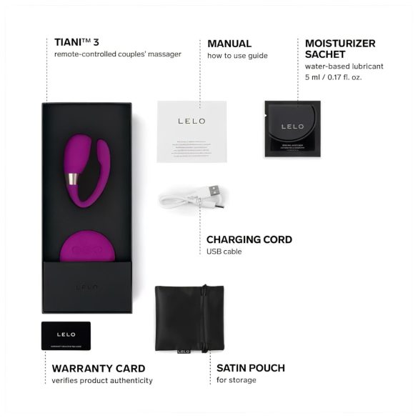 LELO Tiani 3 - vibrator cuplu din silicon (violet)