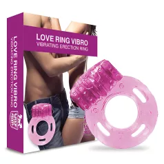   Love in the Pocket - inel pentru penis vibrator de unică folosință - roz
