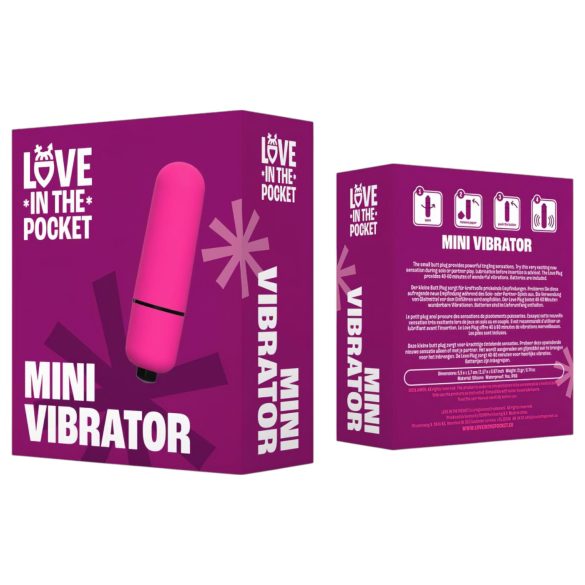 Love Bullet - mini vibrator rezistent la apă - roz