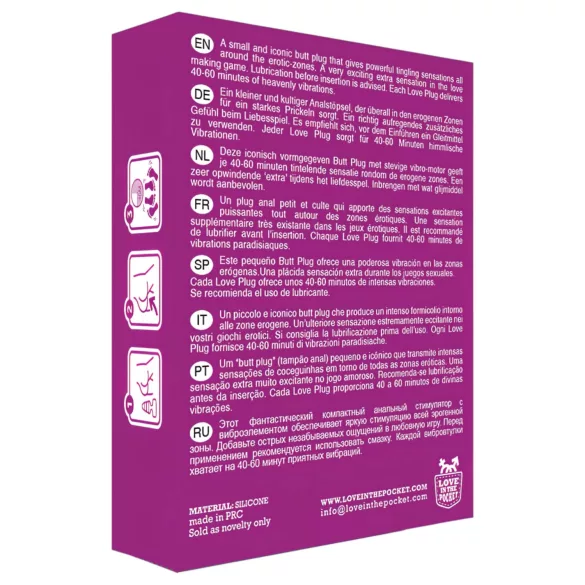 Love Plug - vibrator anal mini - silicon negru