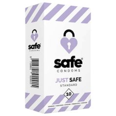   SAFE Just Safe - prezervative standard - aromă de vanilie - 10 bucăți