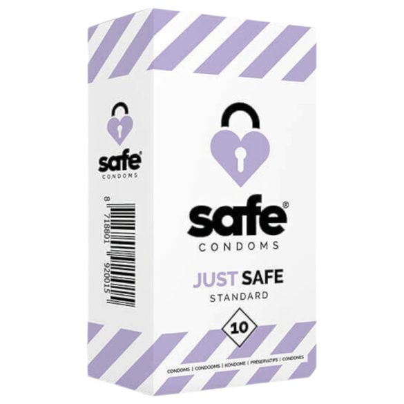 SAFE Just Safe - prezervative standard - aromă de vanilie - 10 bucăți