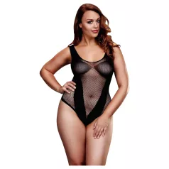 BACI - body sexy negru din plasă - mărime plus size XL-XXL