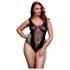 BACI - body sexy negru din plasă - mărime plus size XL-XXL