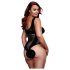 BACI - body sexy negru din plasă - mărime plus size XL-XXL