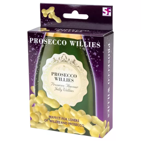 Prosecco Willies - bomboane gumate în formă de penis - aromă prosecco - 120g