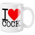 I Love Cock - cană (neagră)