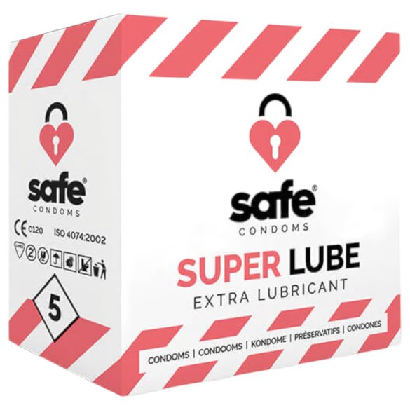 SAFE Super Lube - prezervative extra lubrifiate (5 buc)