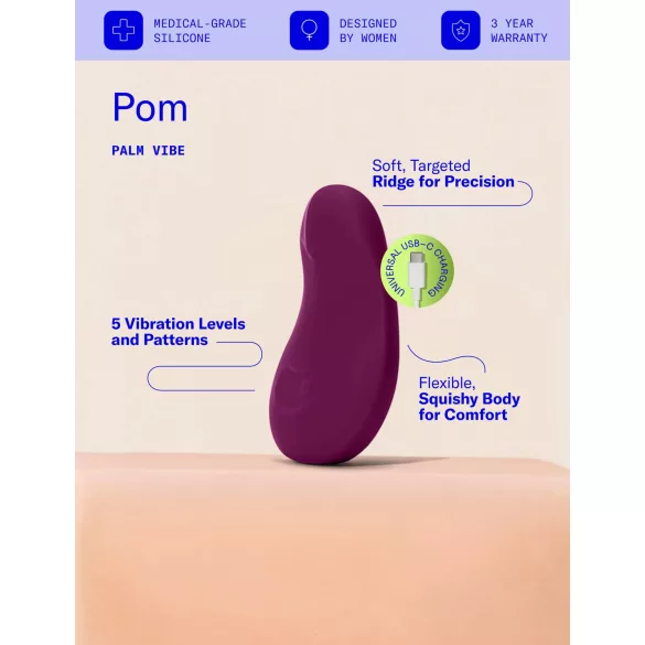 Dame Pom - vibrator clitoris cu acumulator (mov)