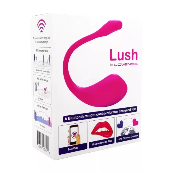 Lovense Lush 2 - ou vibrator purtabil controlat prin aplicație (roz)