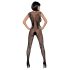 Obsessive N112 - body plasă îngeresc cu aripi - negru (S-L)