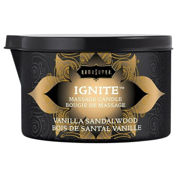 Kama Sutra - lumânare de masaj vegană - vanilie și lemn de santal - 170g
