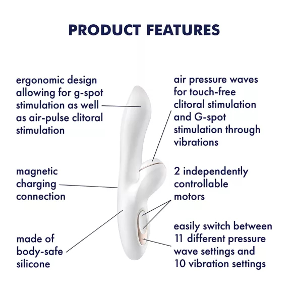 Satisfyer Pro+ G-spot - vibrator pentru punctul G și stimulare clitoridiană