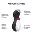 Satisfyer Penguin - stimulator clitoral reîncărcabil, impermeabil - negru-alb