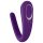 Satisfyer Double Classic - vibrator dublu rezistent la apă, reîncărcabil (mov)