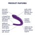 Satisfyer Double Classic - vibrator de cuplu impermeabil, reîncărcabil (mov)
