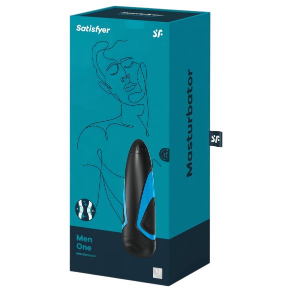Satisfyer Men One - masturbator cu sucțiune - silicon albastru-negru