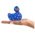 My Duckie Romance 2.0 - vibrator impermeabil al clitorisului (albastru-roz)