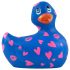 My Duckie Romance 2.0 - vibrator impermeabil al clitorisului (albastru-roz)