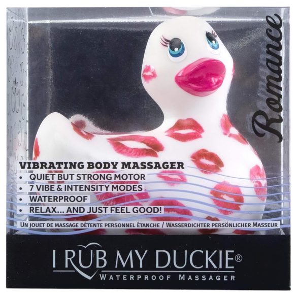 My Duckie Romance 2.0 - vibrator clitoridian rezistent la apă - alb-roz