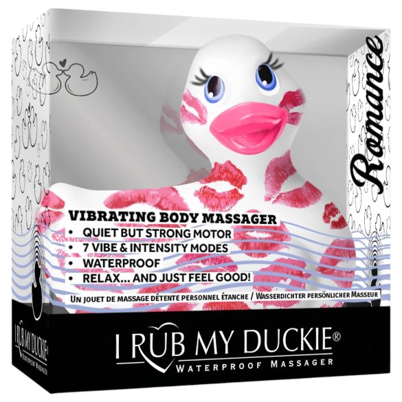 My Duckie Romance 2.0 - vibrator clitoridian rezistent la apă - alb-roz