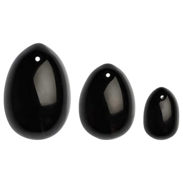 Set de Bile Yoni La Gemmes - obsidian negru (3 piese)