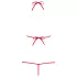 Obsessive - body sexy cu bretele tulip roșu S/M